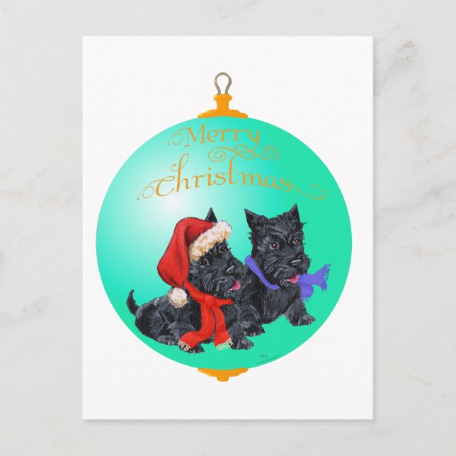 Adorno de Navidad de Terrier Escocés (Anverso)