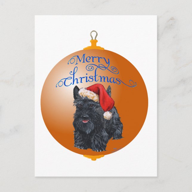 Adorno de Navidad de Terrier Escocés (Anverso)