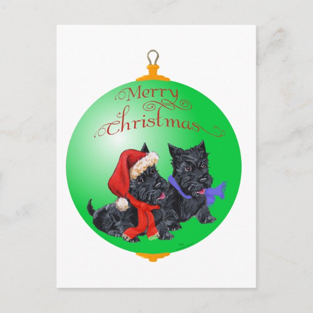 Adorno de Navidad de Terrier Escocés (Anverso)