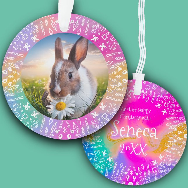 Adorno de Navidad DIY Conejo Arcoíris (Subido por el creador)
