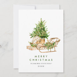 Adorno de Navidad elegante saludo corporativo