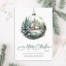 Adorno de Navidad Elegante Saludo Corporativo