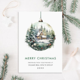 Adorno de Navidad elegante saludo corporativo