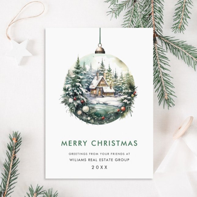 Adorno de Navidad elegante saludo corporativo (Subido por el creador)