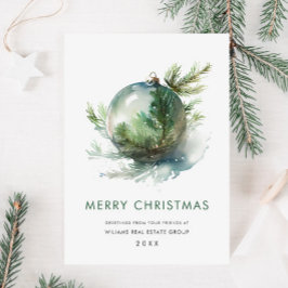 Adorno de Navidad Elegante Saludo Corporativo