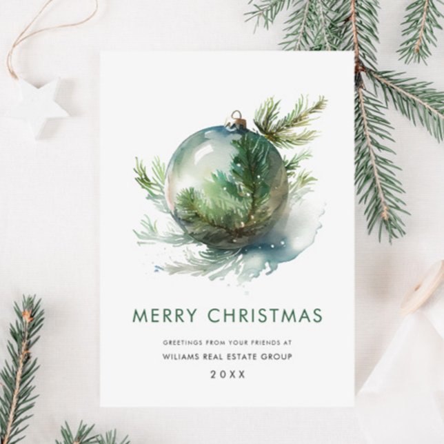 Adorno de Navidad Elegante Saludo Corporativo (Subido por el creador)