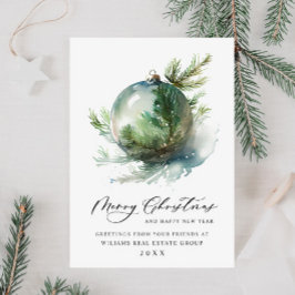 Adorno de Navidad Elegante Saludo Corporativo