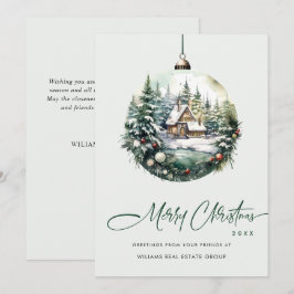 Adorno de Navidad Elegante Saludo Corporativo