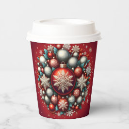 Adorno de Navidad en vaso de papel.
