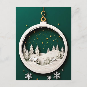 ❄️ Adorno de Navidad nevado Elegancia 🎄 Festivo 