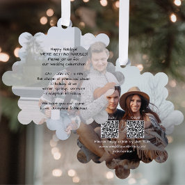 Adorno de Navidad para Invitación de Boda Casual C