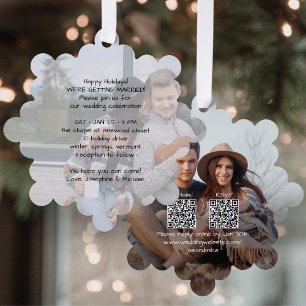 Adorno de Navidad para Invitación de Boda Casual C