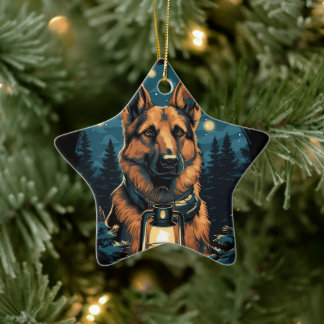 Adorno de Navidad para mascota Pastor Alemán, Aman