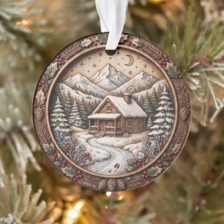 Adorno de Navidad Personalizado Acuarela Familia