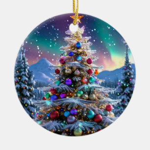 Adorno de Navidad Personalizado de Cerámica Circul