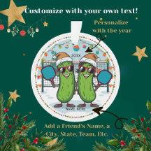 Adorno de Navidad personalizado de Pickleball