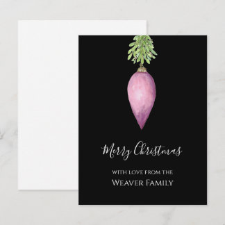 Adorno de Navidad rosa pintado a mano con acuarela
