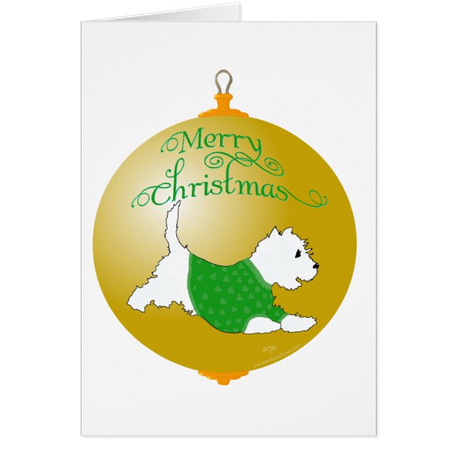 Adorno de Navidad Westie (Frente)