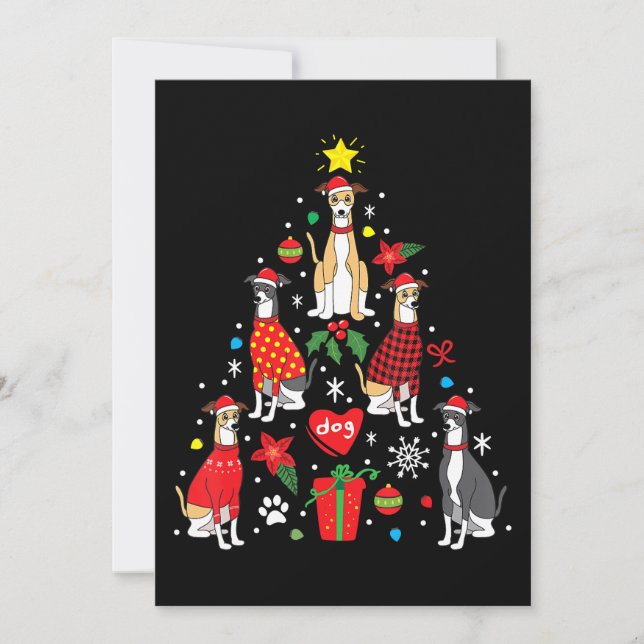 Adorno de Navidad Whippet Árbol Funny Dog Mamá Pap (Anverso)