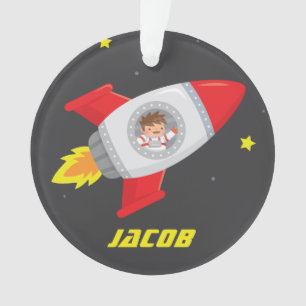 Adorno de niño astronauta lindo del espacio exteri
