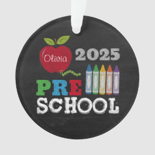 Adorno de nombre de pizarra para preescolar 2025