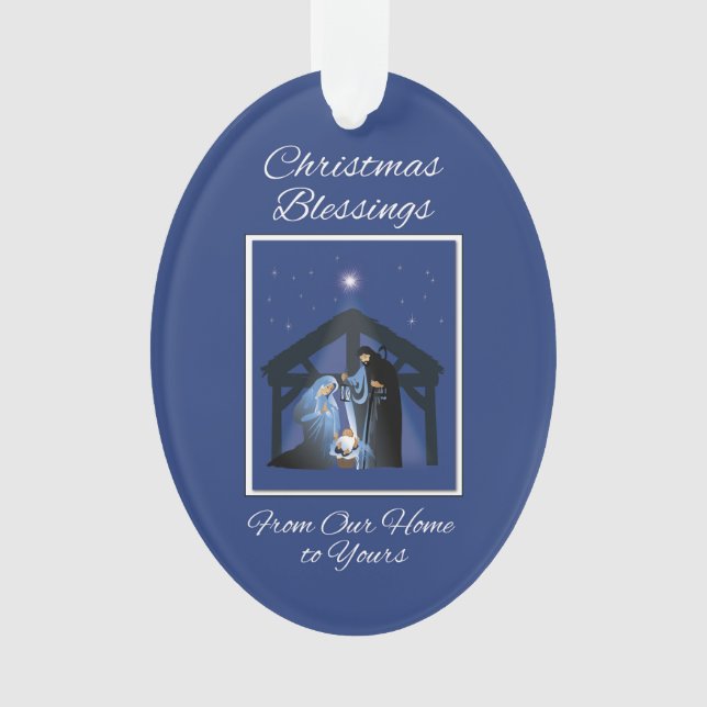 Adorno De nuestro hogar a sus Navidades Bendición Manger (Anverso)