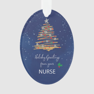 Adorno DE Nurse Christmas Tree Personalizable Name