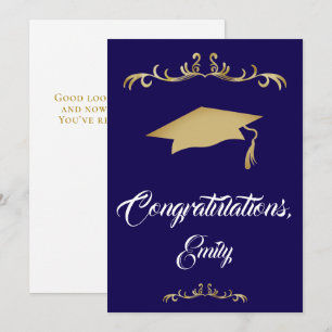 Adorno de Oro Elegante Felicitaciones Graduación