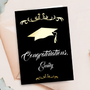 Adorno de oro elegante Felicitaciones Graduación