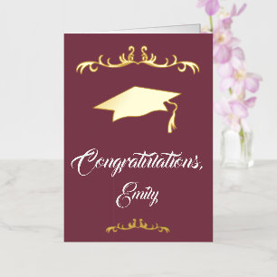 Adorno de Oro Elegante Felicitaciones Graduación