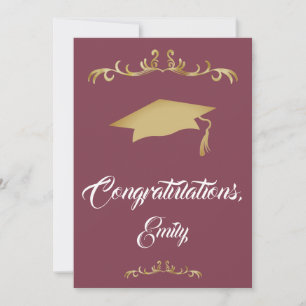 Adorno de Oro Elegante Felicitaciones Graduado
