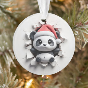 Adorno de Panda Juguetón en Vacaciones
