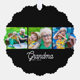 Adorno De Papel Abuela Estableció Escritura Negra 3 Foto