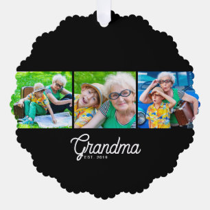 Adorno De Papel Abuela Estableció Escritura Negra 3 Foto