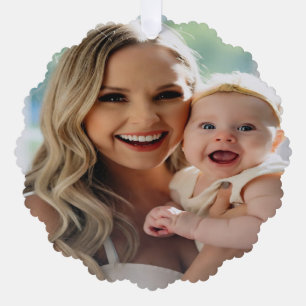 Adorno De Papel Agregar foto de bebé personalizar personalizado