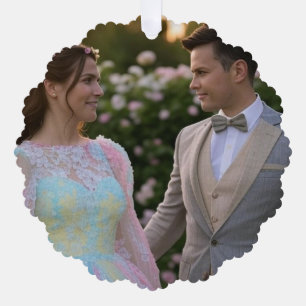 Adorno De Papel Agregar foto de boda personalizada