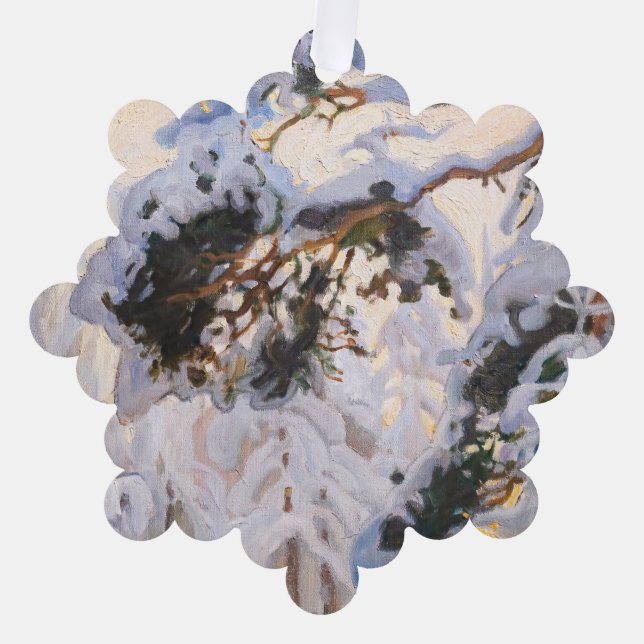 Adorno De Papel Akseli Gallen-Kallela - Bosque en invierno (Anverso)