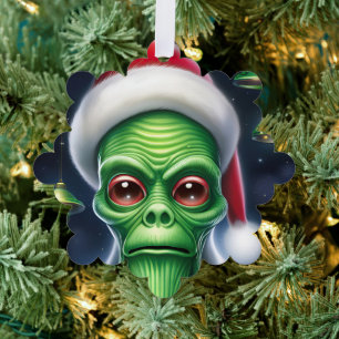 Adorno De Papel Alien Santa