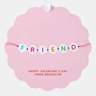 Adorno De Papel Amigo lindo brazalete de amistad rosa San Valentín