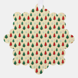 Adorno De Papel Árbol de Navidad con estrella de patrón ininterrum