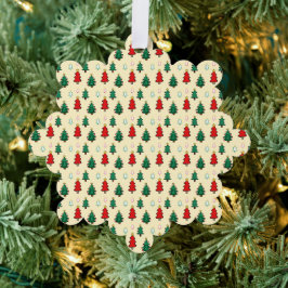 Adorno De Papel Árbol de Navidad con estrella de patrón ininterrum