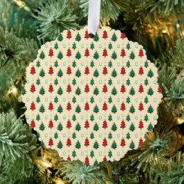 Adorno De Papel Árbol de Navidad con estrella de patrón ininterrum