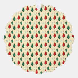 Adorno De Papel Árbol de Navidad con estrella de patrón ininterrum