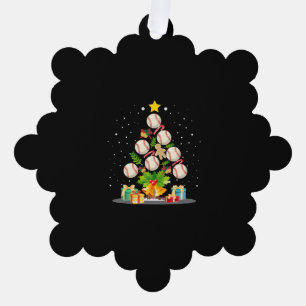 Adorno De Papel árbol de navidad de béisbol