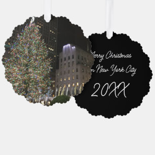 Adorno De Papel Árbol del Centro de Rockefeller de NYC para Navida