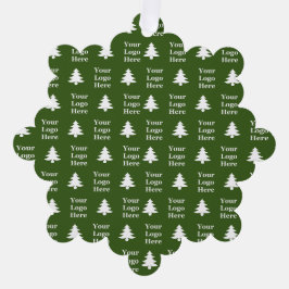 Adorno De Papel Árboles de Navidad Verde y Blanco Tu patrón de log