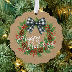 Adorno De Papel Arroz negra blanca de hueso rústico