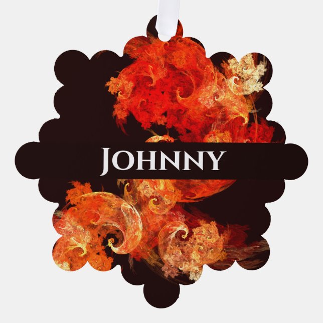 Adorno De Papel Arte abstracto de aves de fuego bailando (Anverso)