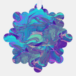 Adorno De Papel arte de vidrio de ala de hada - azules y púrpuras 