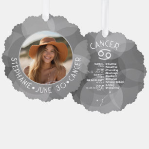 Adorno De Papel Astrología Cáncer Rótulo Zodiaco Personalizado de